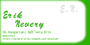 erik nevery business card